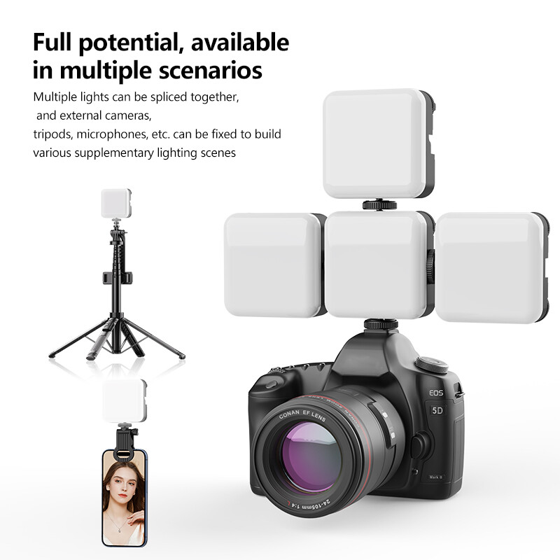 Prijenosno LED dopunsko svjetlo za selfie Magnetic RGB Light Charge 3 Cold Shoe može se spojiti dopunsko svjetlo za mobilni telefon za Tiktok kamere