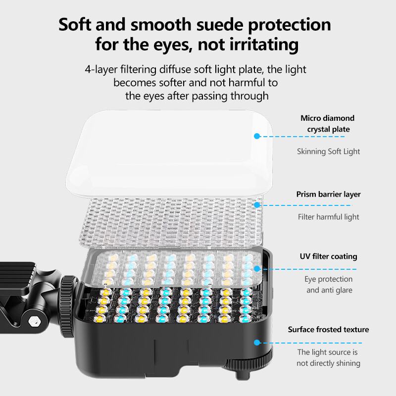 Prijenosno LED dopunsko svjetlo za selfie Magnetic RGB Light Charge 3 Cold Shoe može se spojiti dopunsko svjetlo za mobilni telefon za Tiktok kamere