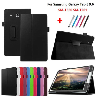 Pentru Samsung Tab E 9.6 Husa Husa din piele PU pentru Samsung Galaxy Tab E 9.6 T560 T561 SM-T560 SM-T561 Tablet Funda Slim Stand