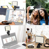 Punjivo mini svjetlo za punjenje, mobilni telefon, LED svjetlo prilagođeno 180 stupnjeva za Vlog telefon, Ipad, tablet, selfi svjetlo