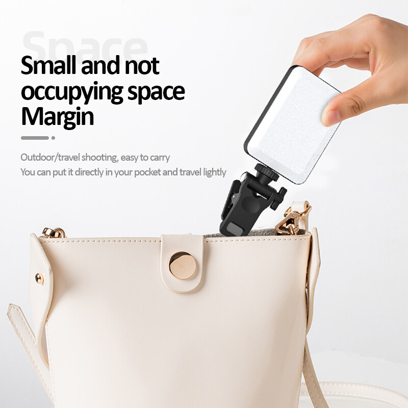 Punjivo mini svjetlo za punjenje, mobilni telefon, LED svjetlo prilagođeno 180 stupnjeva za Vlog telefon, Ipad, tablet, selfi svjetlo