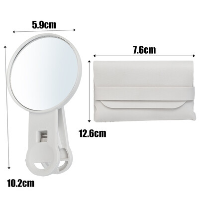 Asmenukių veidrodis su LED šviesos segtuku, skirtas galinei kamerai Plonas telefono išgaubtas veidrodis, skirtas iPhone 15 14 13 Max Plus asmenukėms vaizdo įrašams kurti