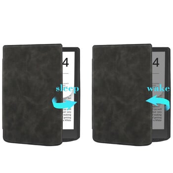 Θήκη πολυτελείας για PocketBook 743 InkPad 4 Ebook Reader Πτυσσόμενο δερμάτινο κάλυμμα TPU Soft Shell Μαγνητικές κλειστές προστατευτικές θήκες