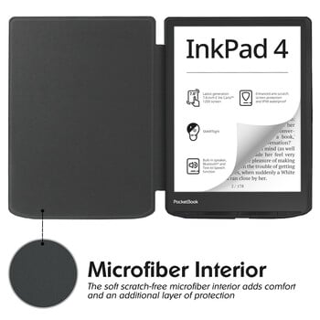 Θήκη πολυτελείας για PocketBook 743 InkPad 4 Ebook Reader Πτυσσόμενο δερμάτινο κάλυμμα TPU Soft Shell Μαγνητικές κλειστές προστατευτικές θήκες