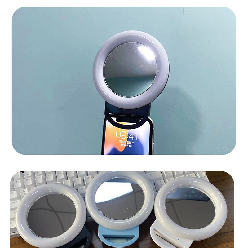 LED selfie krúžkové svetlo pre objektív mobilného telefónu, prenosné RGB farebné blikajúce svetlá pre mobilné telefóny, živé výplňové osvetlenie, výplňové svetlo