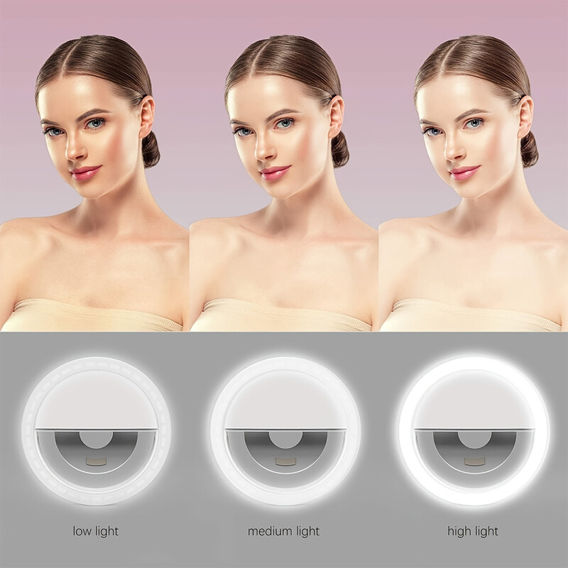 LED Selfie Ring Light Novost Makeup Lights Led Selfie lampa Mobilni telefoni Foto Noćno svjetlo Punjiva lampa Selfie Ring
