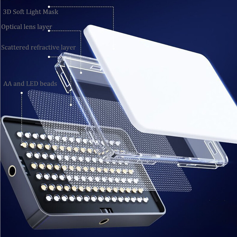 3 načina rada, podesiva svjetlina, prijenosno mini selfie svjetlo za punjenje, punjivo štipaljko za mobilni telefon, računalo, svjetlo za punjenje