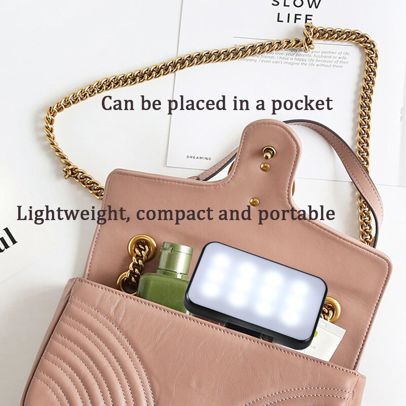 3 načina rada, podesiva svjetlina, prijenosno mini selfie svjetlo za punjenje, punjivo štipaljko za mobilni telefon, računalo, svjetlo za punjenje