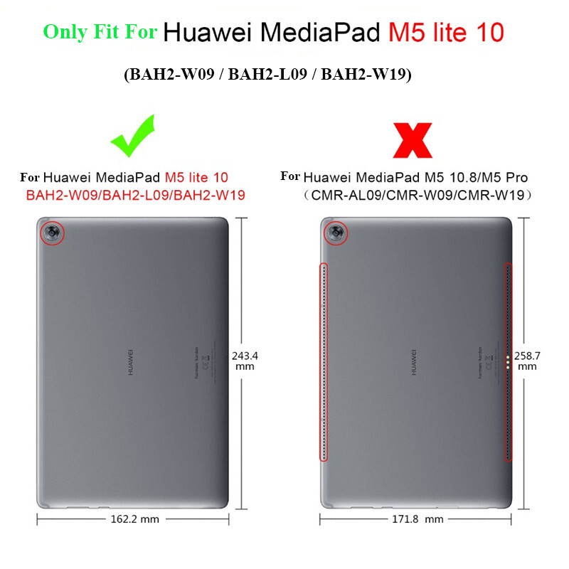 Izdržljiva silikonska maska otporna na udarce za Huawei MediaPad M5 Lite 10 BAH2-L09/W19 DL-AL09 10.1" maska za huawei M5 lite 10 Case