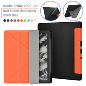 Pametna torbica za Amazon Kindle Scribe 10,2 inča, 2022, kožni sklopivi stalak, omot za tablet za Scribe 10,2" e-knjigu, meka poleđina, temeljna para