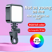 Λυχνία πλήρωσης LED Selfie τσέπης για iPhone Samsung IPad Κινητό τηλέφωνο Κλιπ φορητού υπολογιστή Επαναφορτιζόμενο Flash Fill Video Λάμπα φωτογραφίας