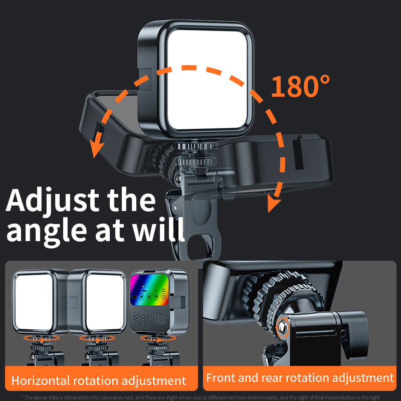 Kišeninė LED asmenukės užpildymo lemputė, skirta iPhone Samsung iPad mobiliajam telefonui nešiojamojo kompiuterio spaustukas Įkraunamas blykstės užpildymo vaizdo fotografijos lempa