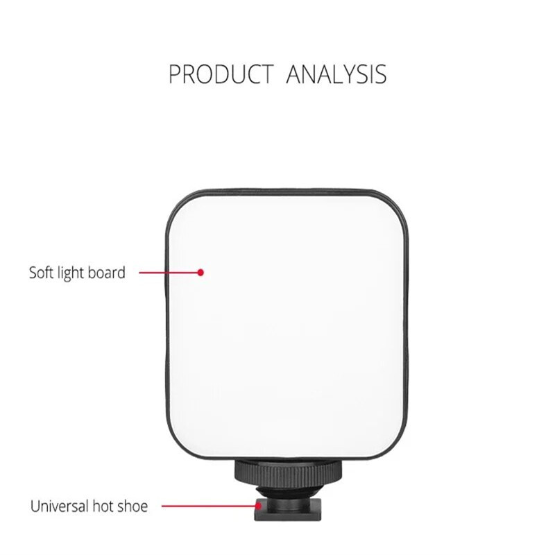 Kišeninė LED asmenukės užpildymo lemputė, skirta iPhone Samsung iPad mobiliajam telefonui nešiojamojo kompiuterio spaustukas Įkraunamas blykstės užpildymo vaizdo fotografijos lempa