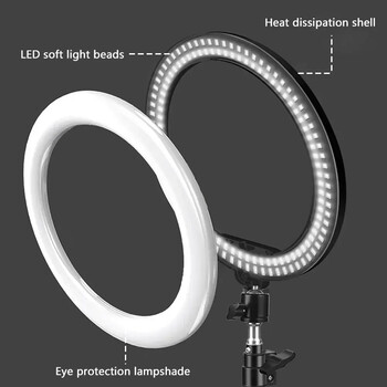 10 ιντσών Selfie Ring Light, Photography Fill Light Led Ring Lamp Ringlight για εγγραφή βίντεο Ζωντανή μετάδοση Selfie Led Λάμπα