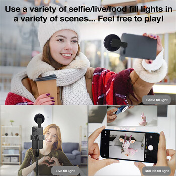 Νέο Μαγνητικό κινητό τηλέφωνο Selfie Light Led Ring Fill Fill Light για Magsafe Iphone 12 13 14 Series Android Φως τηλεφώνου Επαναφορτιζόμενο