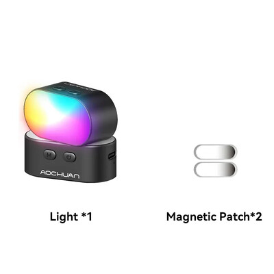 Selfie Stick Stand Phone Fill Light RGB Magnetic Light 3 Ρύθμιση φωτεινότητας και 7 χρωμάτων για AOCHUAN Smart S2 /X/XR Pro Live