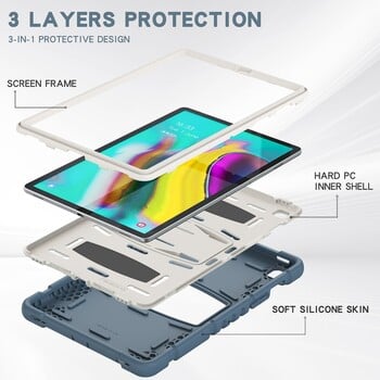 Για Samsung Galaxy Tab S5e 10,5 ιντσών 2019 SM-T720 SM-T725 Θήκη Kids Safe Armor Αντικραδασμική κάλυμμα tablet PC Silicon Hybrid Stand