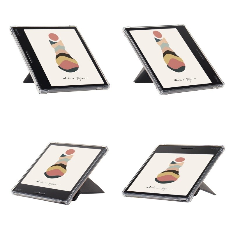 Za Funda Onyx Boox Leaf 2 3 C Page Galileo 7" pametna torbica za e-knjige s mekanom TPU otpornom na udarce stražnjom školjkom višestruko sklopivim poklopcem za postolje