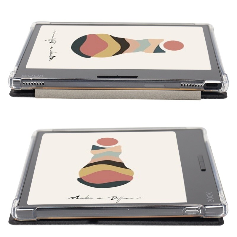 Za Funda Onyx Boox Leaf 2 3 C Page Galileo 7" pametna torbica za e-knjige s mekanom TPU otpornom na udarce stražnjom školjkom višestruko sklopivim poklopcem za postolje