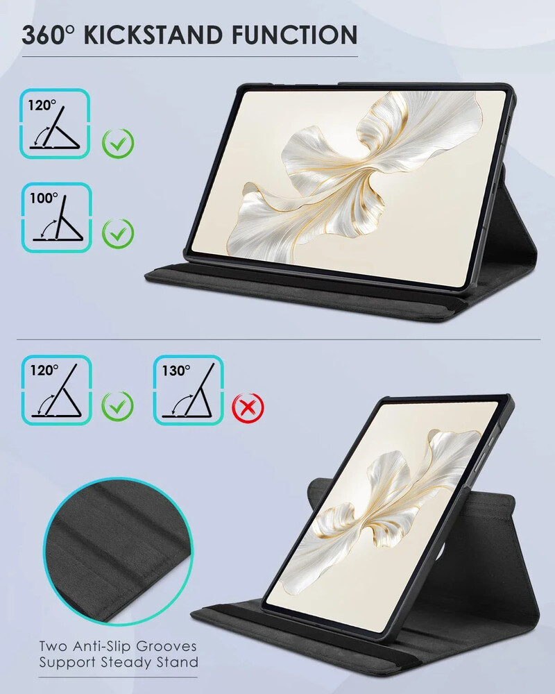 360 rotirajuća torbica za Huawei Honor Pad 9 12.1 inča 2024 Poklopac sa postoljem PU kožna torbica za Honor Pad 9 HEY2-W09 HEY2-W19 temelj