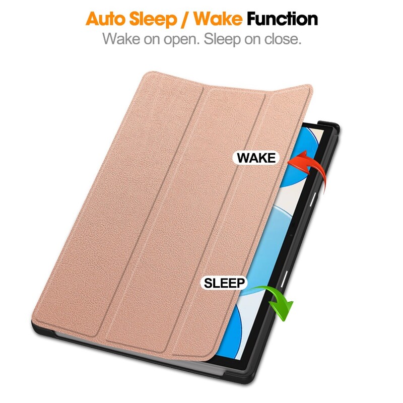 За Funda Teclast M40 Pro 10,1-инчов калъф, тройна сгъваема стойка, интелигентен фолио, таблет P20S P20HD M40 2023, капак, детски