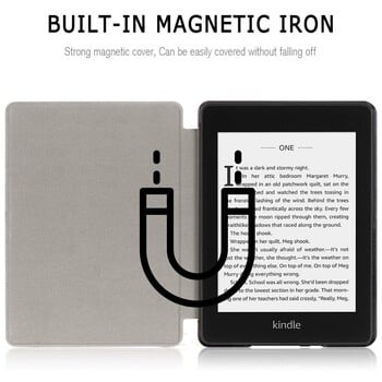 Smart Magnetic Case Cover Fashion PU Δερμάτινη προστατευτική θήκη Protective Shell Ultra Slim Smart Cover For Kindle Paperwhite 1/2/3