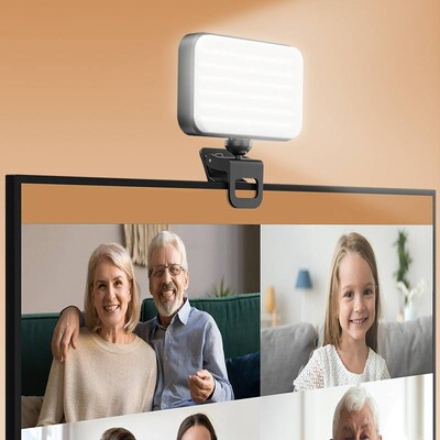 Pašbildes gaismas piespraužams LED apgaismojums tālrunim klēpjdatoram planšetdatoram datora tālruņa gaisma pašbildes video konferencei tālummaiņas fotografēšanai grims