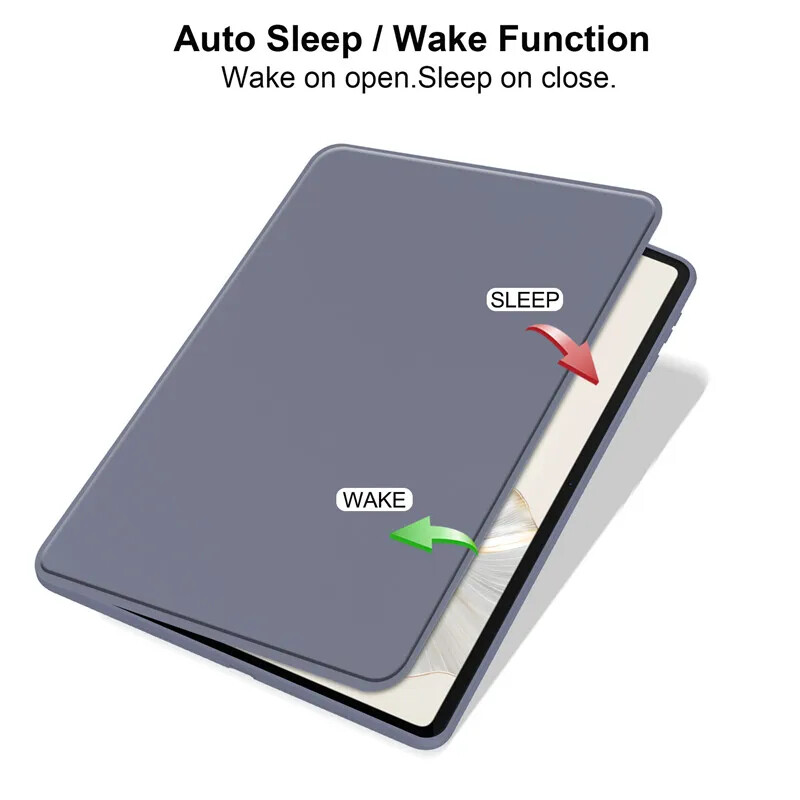 Калъф с ротация на 360 градуса за Honor Pad 9 HEY2-W09 HEY2-W19 Прозрачен акрилен капак за интелигентна стойка за Honor Pad 9 2024 12,1 инча със слот за писалка