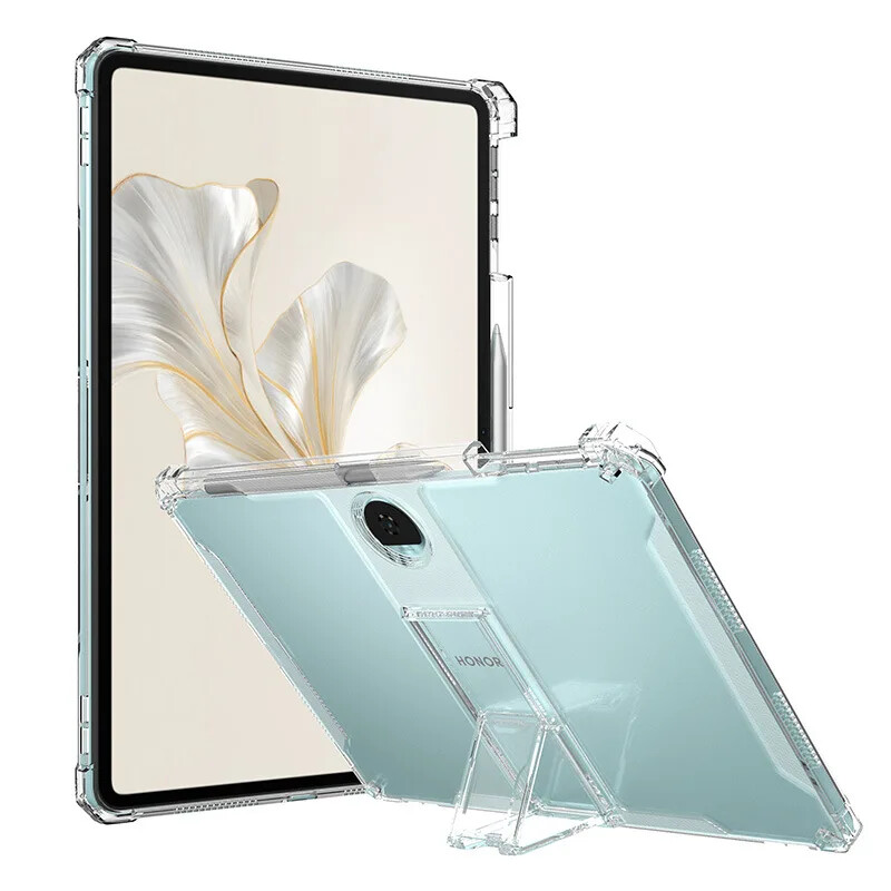 Prozirna mekana TPU futrola sa postoljem za Huawei Honor Pad 9 12.1 inča 2024 Zračni jastuci Držač tableta Shell za Honor Pad 9 HEY2-W09 HEY2-W19