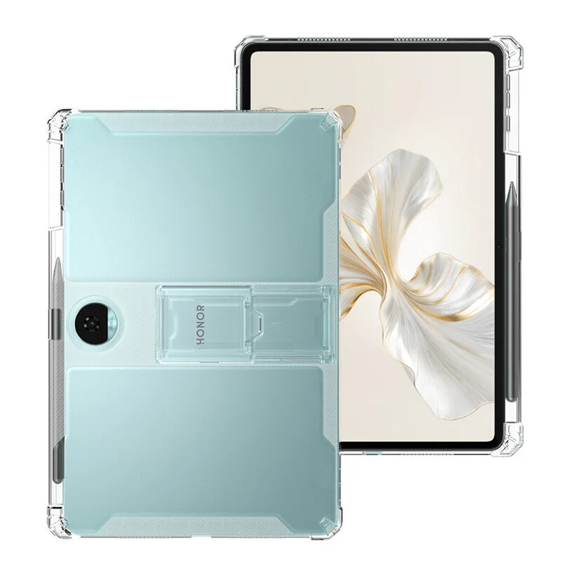 Prozirna mekana TPU futrola sa postoljem za Huawei Honor Pad 9 12.1 inča 2024 Zračni jastuci Držač tableta Shell za Honor Pad 9 HEY2-W09 HEY2-W19