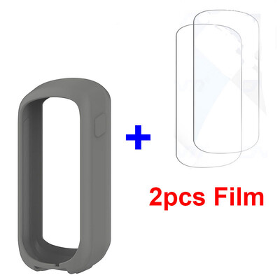 2 в 1 за Garmin Edge Explore 2 Протектор Калъф + Стъклен филм Защитен капак Велосипед Силиконов калъф за Garmin Explore2