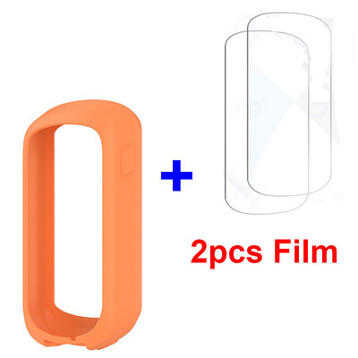 2 в 1 за Garmin Edge Explore 2 Протектор Калъф + Стъклен филм Защитен капак Велосипед Силиконов калъф за Garmin Explore2