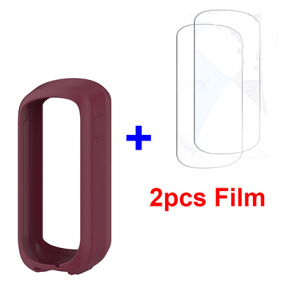 2 в 1 за Garmin Edge Explore 2 Протектор Калъф + Стъклен филм Защитен капак Велосипед Силиконов калъф за Garmin Explore2