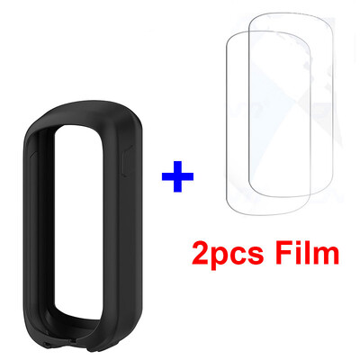 2 в 1 за Garmin Edge Explore 2 Протектор Калъф + Стъклен филм Защитен капак Велосипед Силиконов калъф за Garmin Explore2