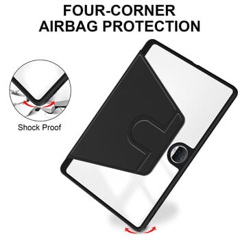 Θήκη περιστροφής για HUAWEI Honor Pad 9 2024 Clear Acrylic Smart Stand Cover with Pen Slot για Honor Pad 9 HEY2-W09 HEY2-W19 12.1\