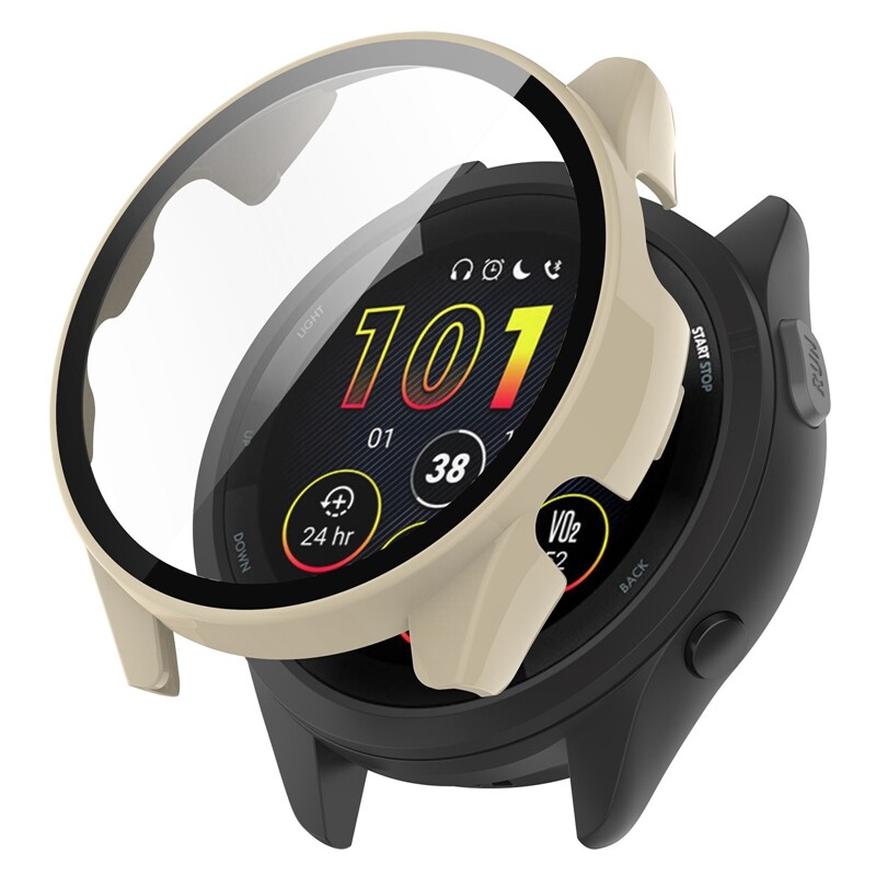 Калъф за компютър+закалено стъкло за Garmin Forerunner 265 265S 965 955 255 255S Forerunner 255 255S 955 965 Протектор на екрана Капак на часовника