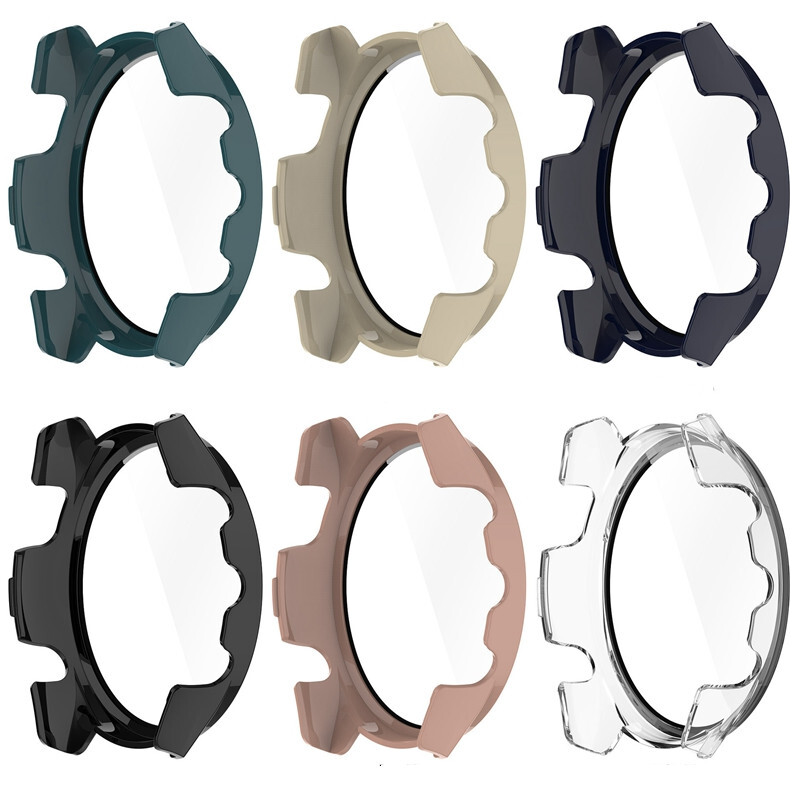 Калъф за компютър+закалено стъкло за Garmin Forerunner 265 265S 965 955 255 255S Forerunner 255 255S 955 965 Протектор на екрана Капак на часовника