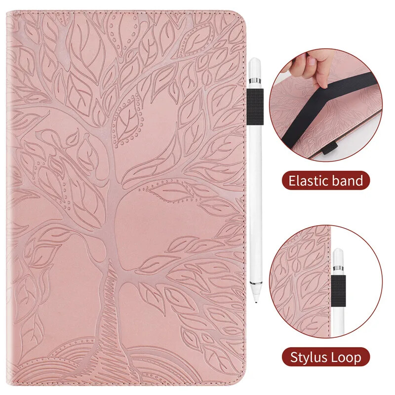 Etui Samsung Galaxy Tab S5e ümbrisele 10 5-tolline Emboss Tree Leather Flip Case Samsung S5e tahvelarvuti ümbrisele Coque SM-T720 SM-T725