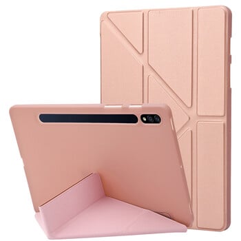 Για Samsung Galaxy Tab S8 S7 Plus S7 FE SM-T970 Tri-αναδιπλούμενο κάλυμμα βάσης για Galaxy Tab S7 S8 Plus + S7 S8 12,4\'\' 11 θήκη