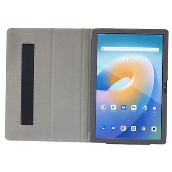 για θήκες tablet DOOGEE T10 Αναδιπλούμενη βάση Μεταξωτό λουλουδάτο ύφασμα Grain PU Δερμάτινο μανίκι Προστατευτικό κάλυμμα αντικραδασμικό κέλυφος