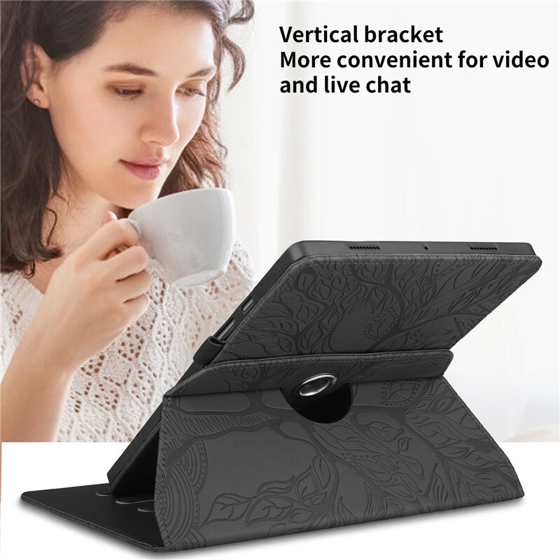 За калъф Funda Honor Pad 9 12,1 инча HEY2-W19 W09 Ротационна стойка за дърво, обръщаща се обвивка за капак на калъфа Honor Tablet 9 12,1" Caqa + писалка