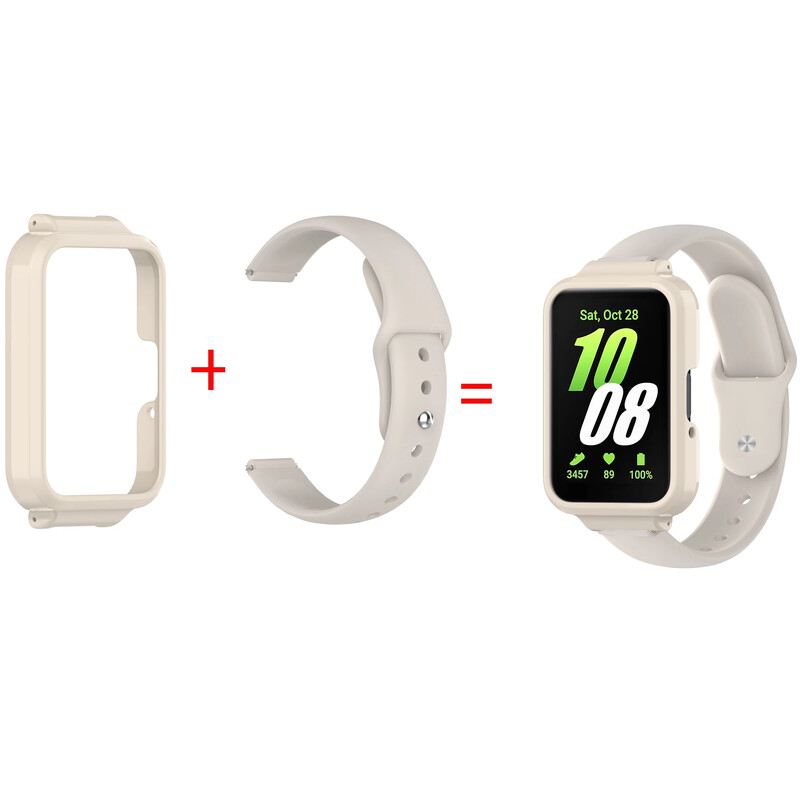 2 TK silikoonrihm + ümbrise kate kokkupandav pandla magnetiline pandlarihm Samsung Galaxy Fit 3 jaoks