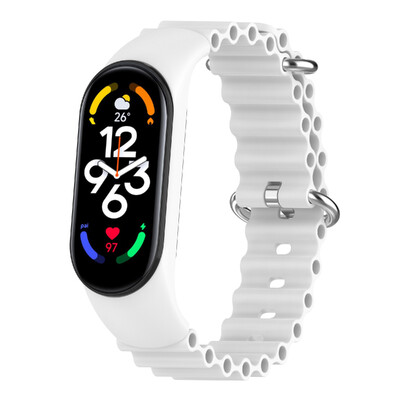 Remen za Xiaomi Mi Band 7 6 5 4 3 Pametna narukvica Sport Wrist Replacement Mekani silikonski ocean remen za Mi band 5 7 8 narukvica