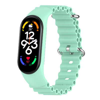 Remen za Xiaomi Mi Band 7 6 5 4 3 Pametna narukvica Sport Wrist Replacement Mekani silikonski ocean remen za Mi band 5 7 8 narukvica