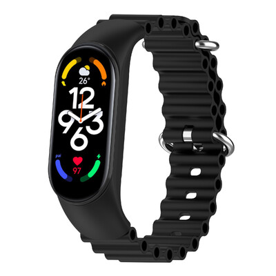 Remen za Xiaomi Mi Band 7 6 5 4 3 Pametna narukvica Sport Wrist Replacement Mekani silikonski ocean remen za Mi band 5 7 8 narukvica