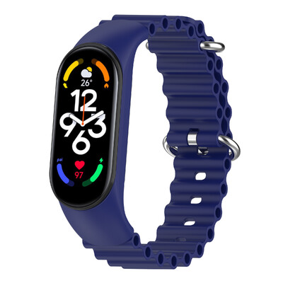 Remen za Xiaomi Mi Band 7 6 5 4 3 Pametna narukvica Sport Wrist Replacement Mekani silikonski ocean remen za Mi band 5 7 8 narukvica