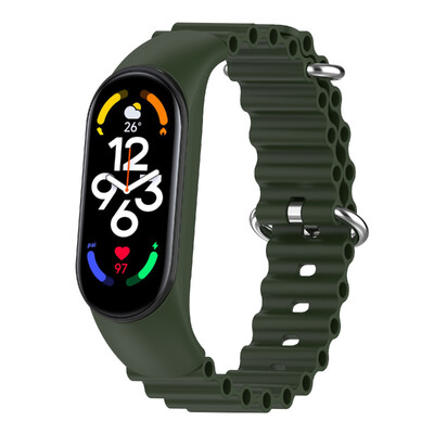 Remen za Xiaomi Mi Band 7 6 5 4 3 Pametna narukvica Sport Wrist Replacement Mekani silikonski ocean remen za Mi band 5 7 8 narukvica