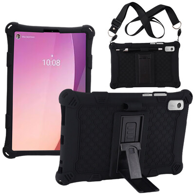 Mekana silikonska torbica za Lenovo Tab M9 TB-310FU TB-310XU Kickstand Kids Safe Tablet Cover Zaštita cijelog tijela Otporan na udarce Fundas