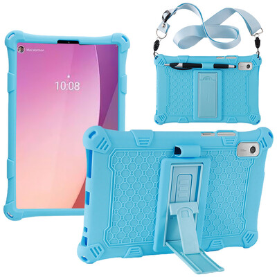 Mekana silikonska torbica za Lenovo Tab M9 TB-310FU TB-310XU Kickstand Kids Safe Tablet Cover Zaštita cijelog tijela Otporan na udarce Fundas