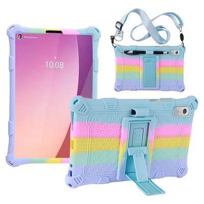 Mekana silikonska torbica za Lenovo Tab M9 TB-310FU TB-310XU Kickstand Kids Safe Tablet Cover Zaštita cijelog tijela Otporan na udarce Fundas